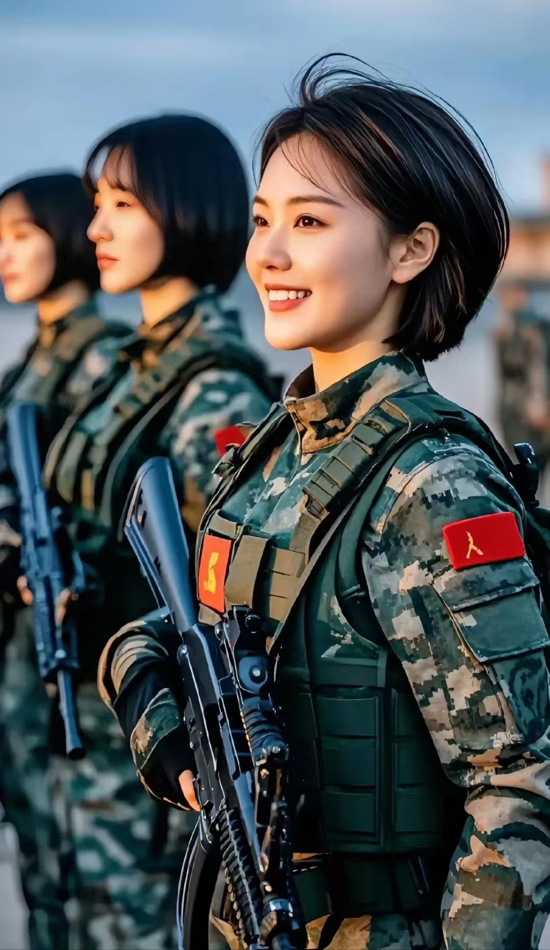 女兵入伍第一天